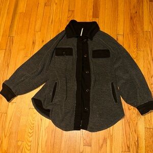 Free People Oversized Ruby Button Down Jacket